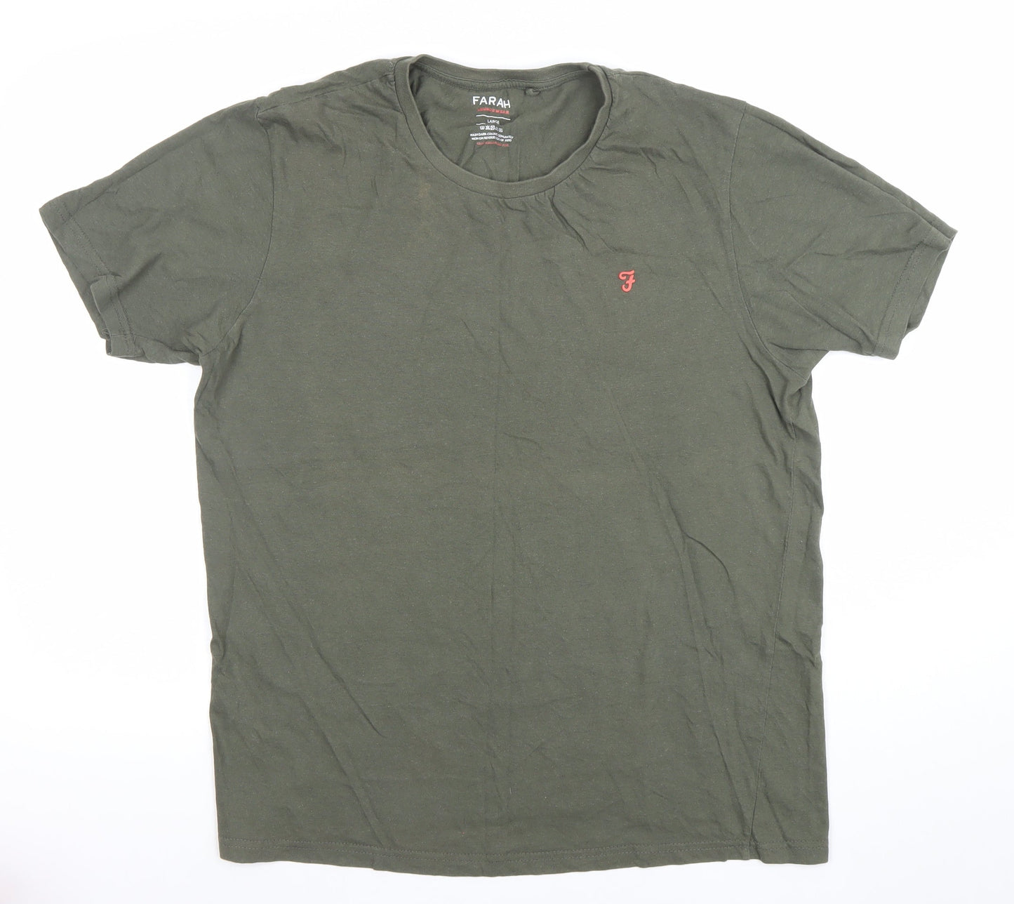Mens UK Size L Farah Green  T-Shirt