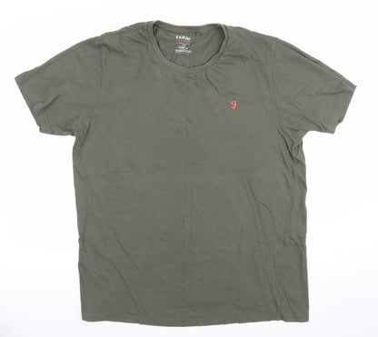 Mens UK Size L Farah Green  T-Shirt