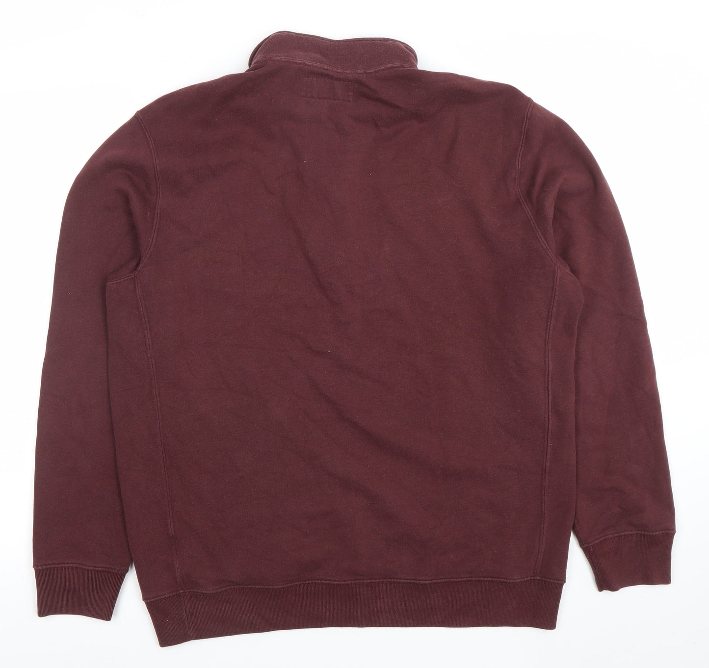 Abercrombie & Fitch Men's Brown L Half Zip Fleece Sweatshirt