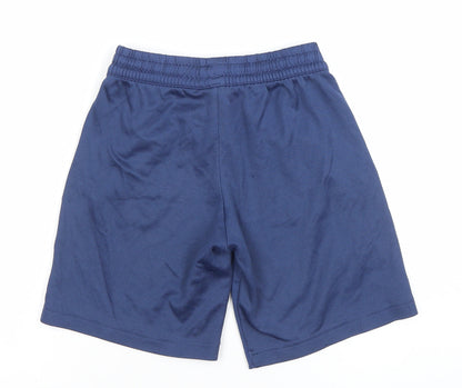 adidas Boys Blue Messi Athletic Football Shorts 9-10 Years 100% Polyester