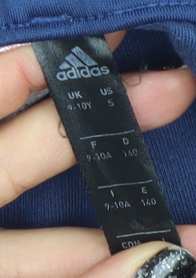 adidas Boys Blue Messi Athletic Football Shorts 9-10 Years 100% Polyester