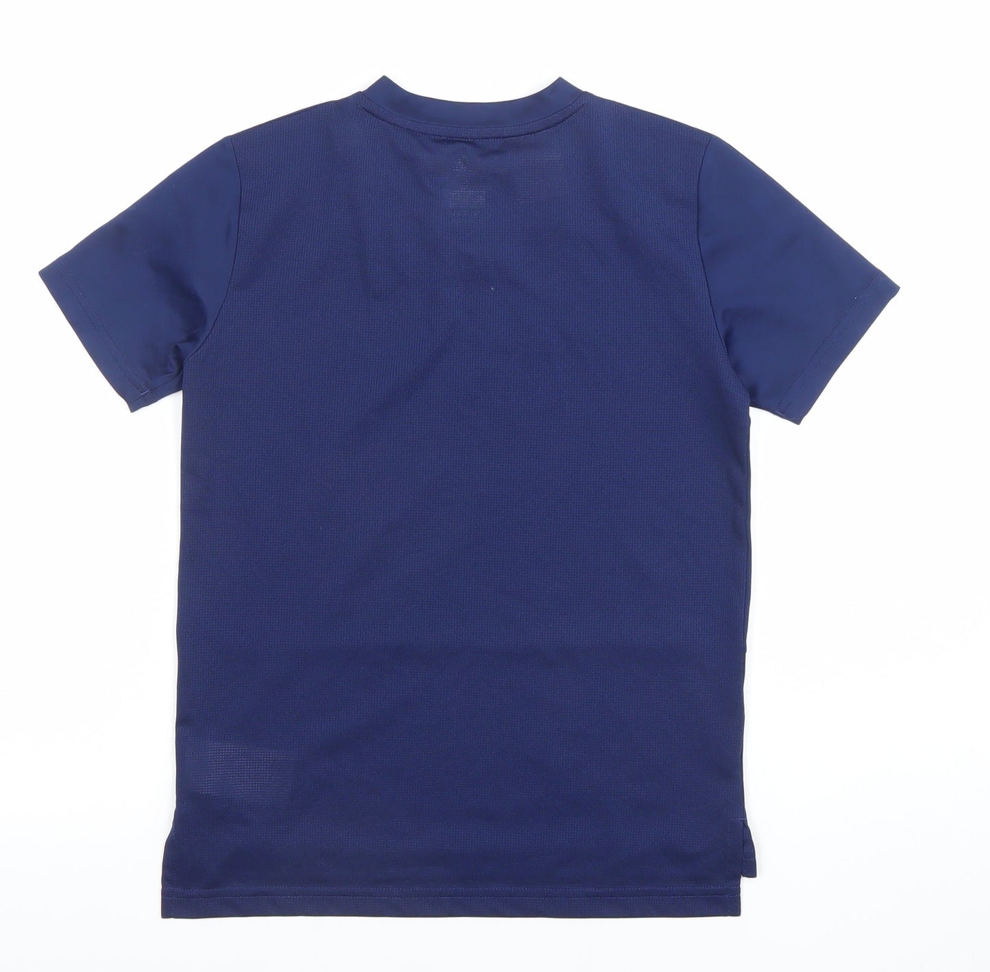 Adidas Boys Blue Climalite V-Neck Short Sleeve Sports T-Shirt 9-10 Years