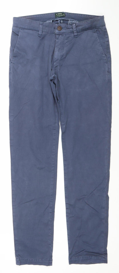 Mens UK Size 34 6th Sense Regular Fit Chino Blue Trousers