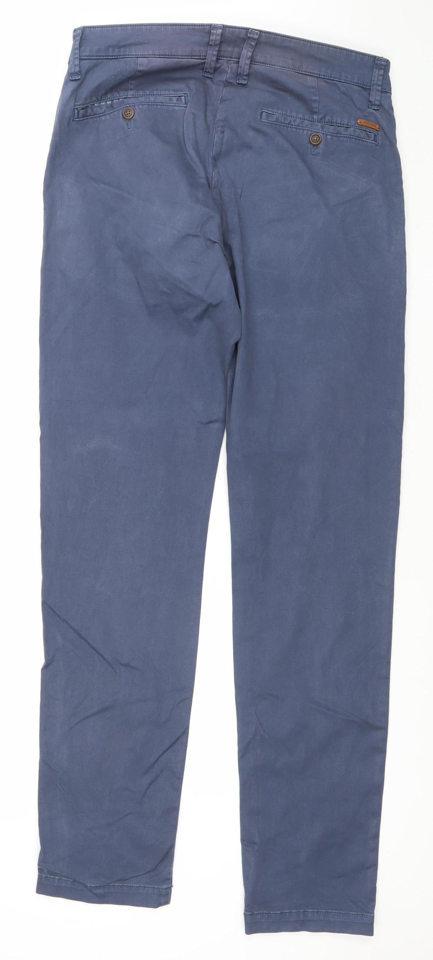 Mens UK Size 34 6th Sense Regular Fit Chino Blue Trousers