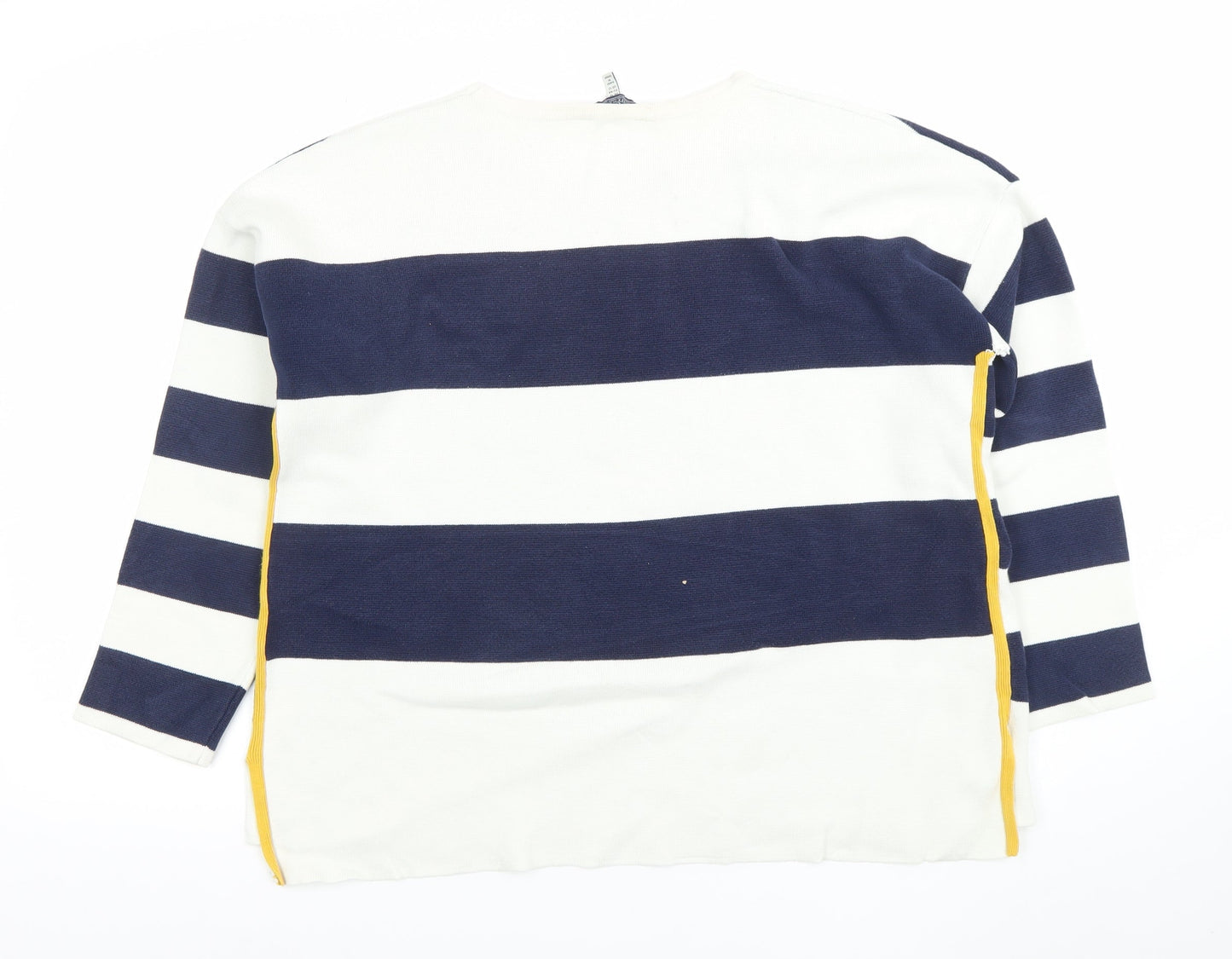 Joules Women's Navy & White Striped Cotton Jumper UK 16