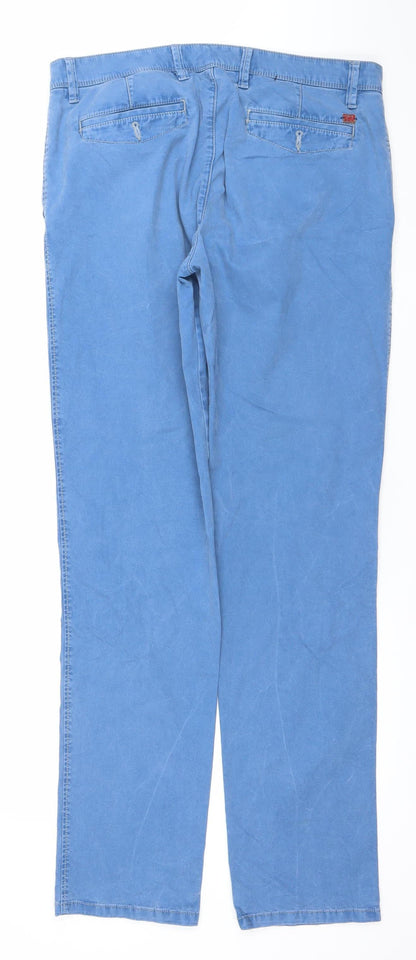 Mens UK Size M Bugatti Regular Fit Chino Blue Trousers