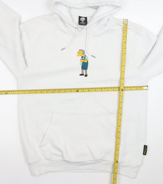 The Simpsons Moe’s Tavern White Men’s Pullover Hoodie Size L