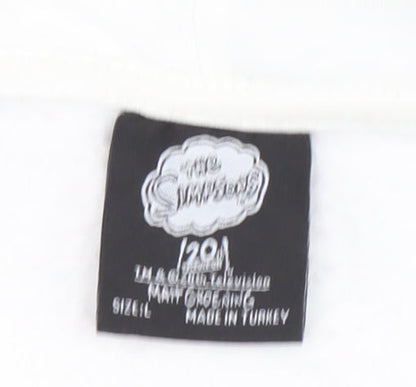 The Simpsons Moe’s Tavern White Men’s Pullover Hoodie Size L