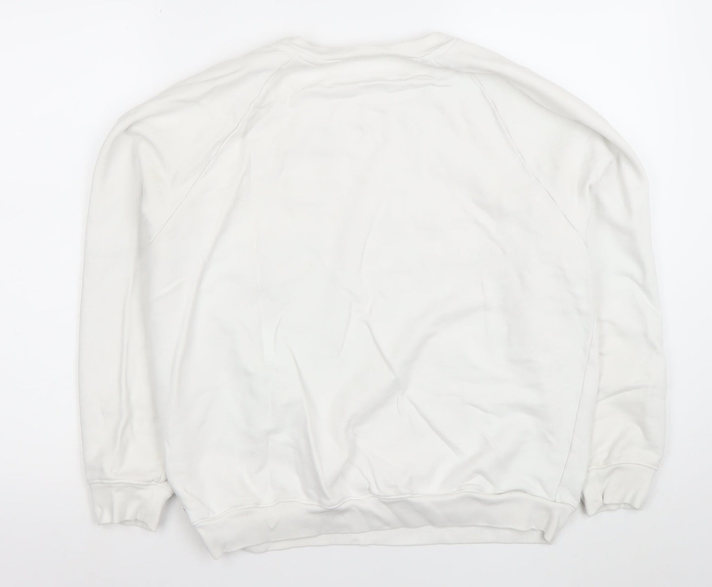 Womens UK Size M Levi's White Pullover Sweatshirt