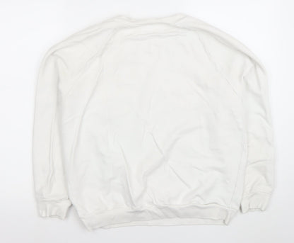 Womens UK Size M Levi's White Pullover Sweatshirt