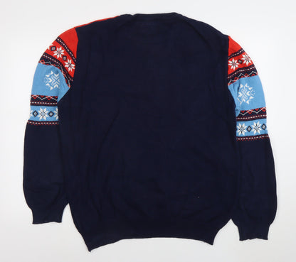 Marvel Men’s 2XL Multicoloured Captain America Fair Isle Christmas Jumper