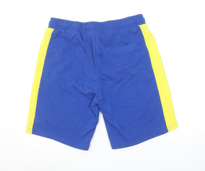 Livergy Men's Blue Sweat Shorts L 36in Elastic Waist Casual Sportswear