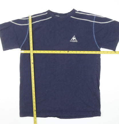 Le Coq Sportif Men's Blue Short Sleeve Crew Neck Sports T-Shirt M