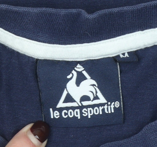 Le Coq Sportif Men's Blue Short Sleeve Crew Neck Sports T-Shirt M
