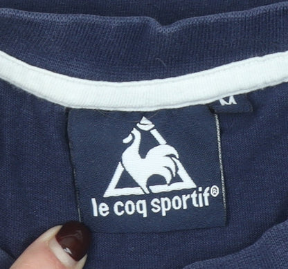 Le Coq Sportif Men's Blue Short Sleeve Crew Neck Sports T-Shirt M