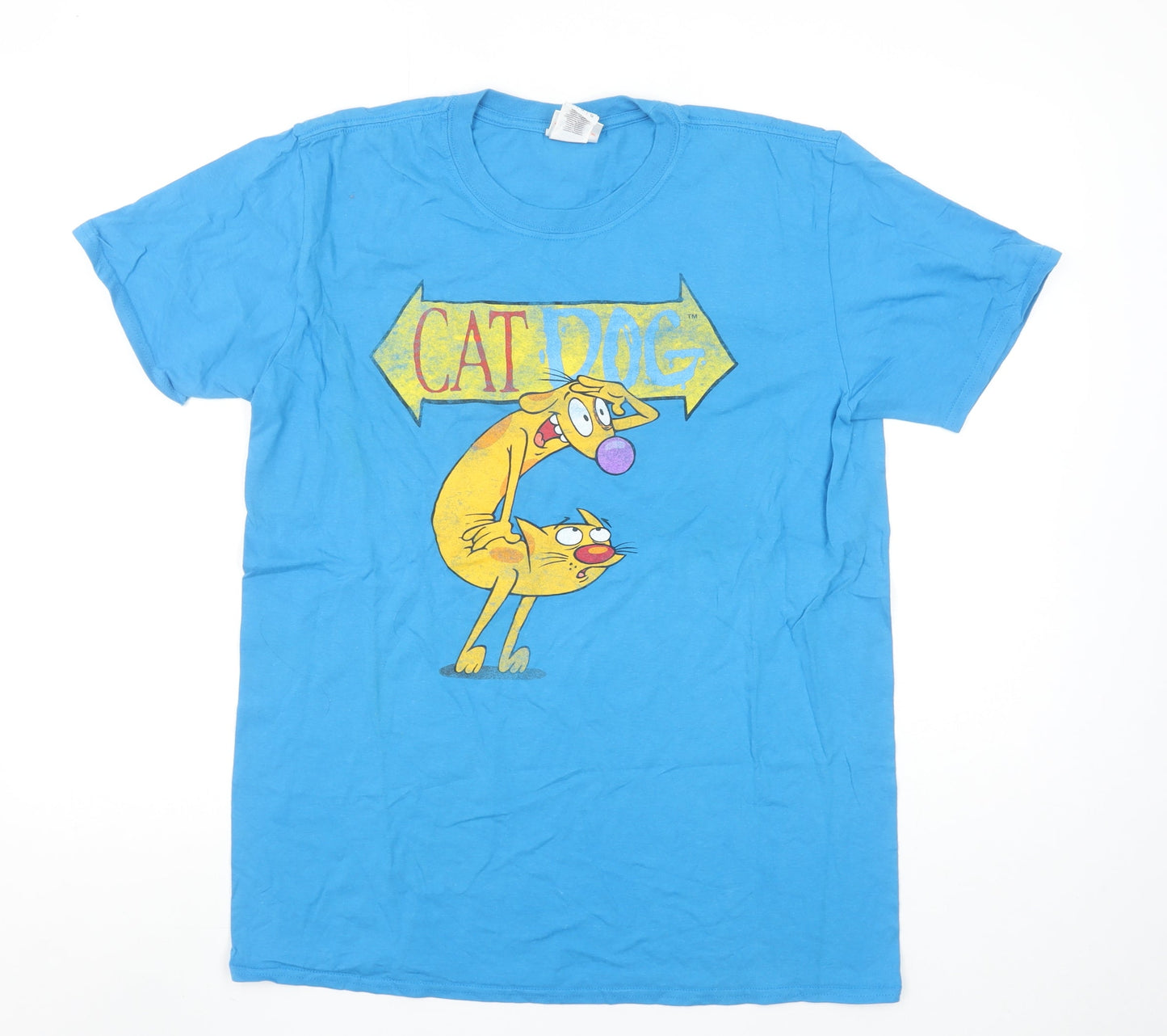 Nickelodeon CatDog Blue Graphic T-Shirt Men's Large 100% Cotton
