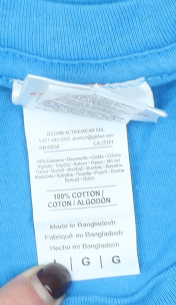 Nickelodeon CatDog Blue Graphic T-Shirt Men's Large 100% Cotton