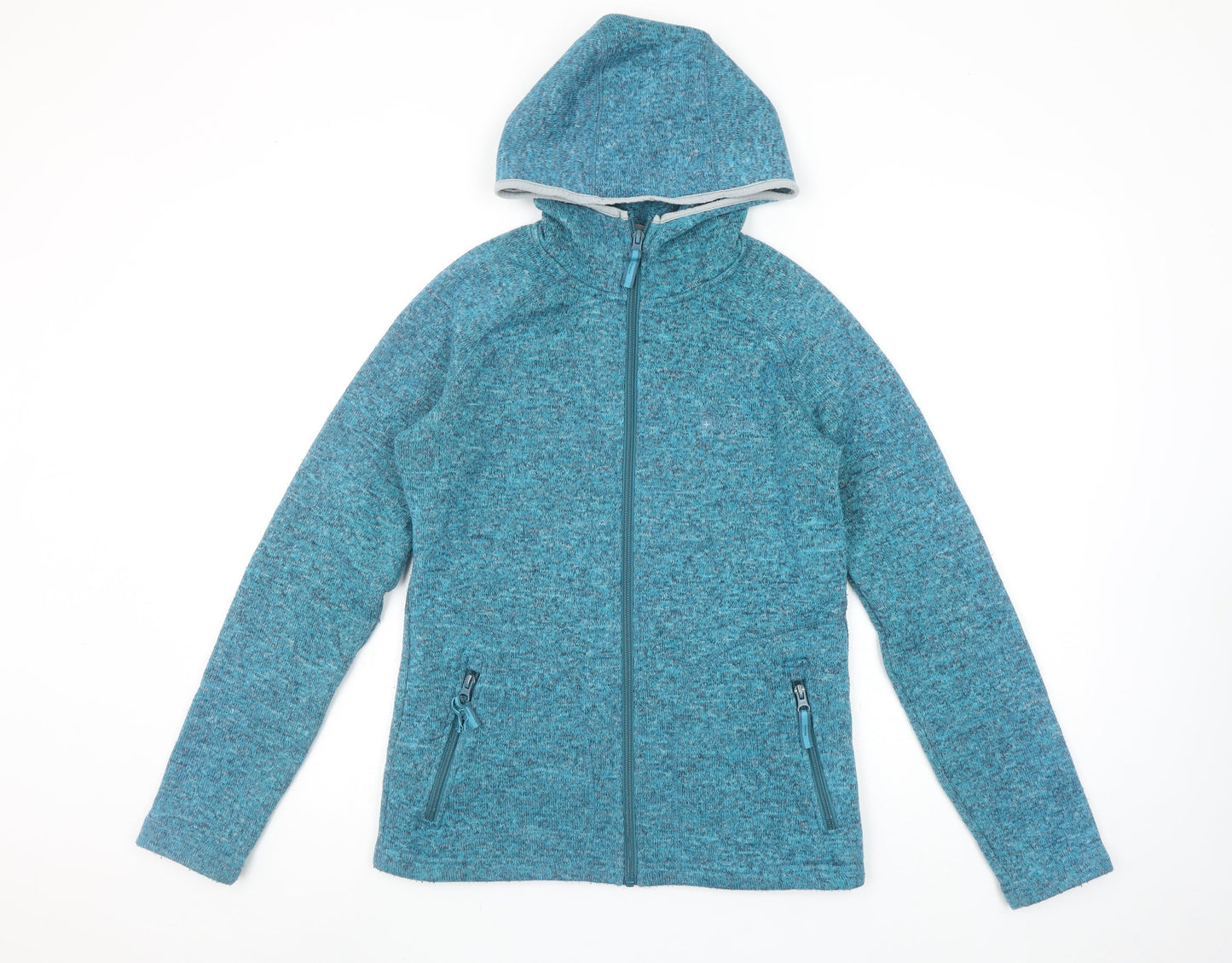 Mountain Warehouse Womens Blue Hooded Full Zip Fleece Jacket Size 8
