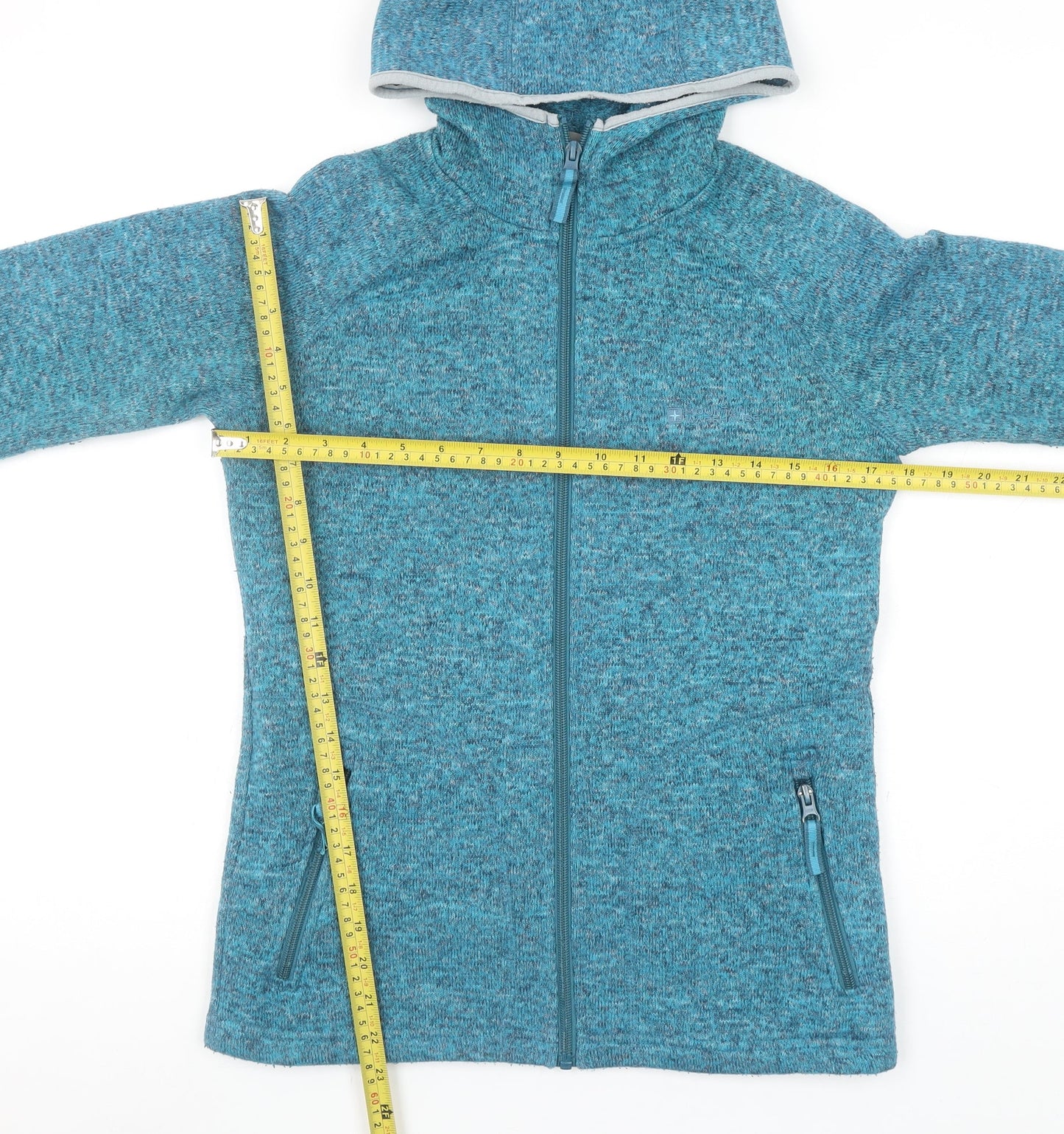 Mountain Warehouse Womens Blue Hooded Full Zip Fleece Jacket Size 8