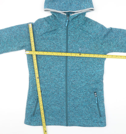 Mountain Warehouse Womens Blue Hooded Full Zip Fleece Jacket Size 8