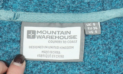 Mountain Warehouse Womens Blue Hooded Full Zip Fleece Jacket Size 8