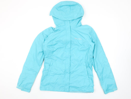 Columbia Womens Blue XS Waterproof Hooded Rain Jacket
