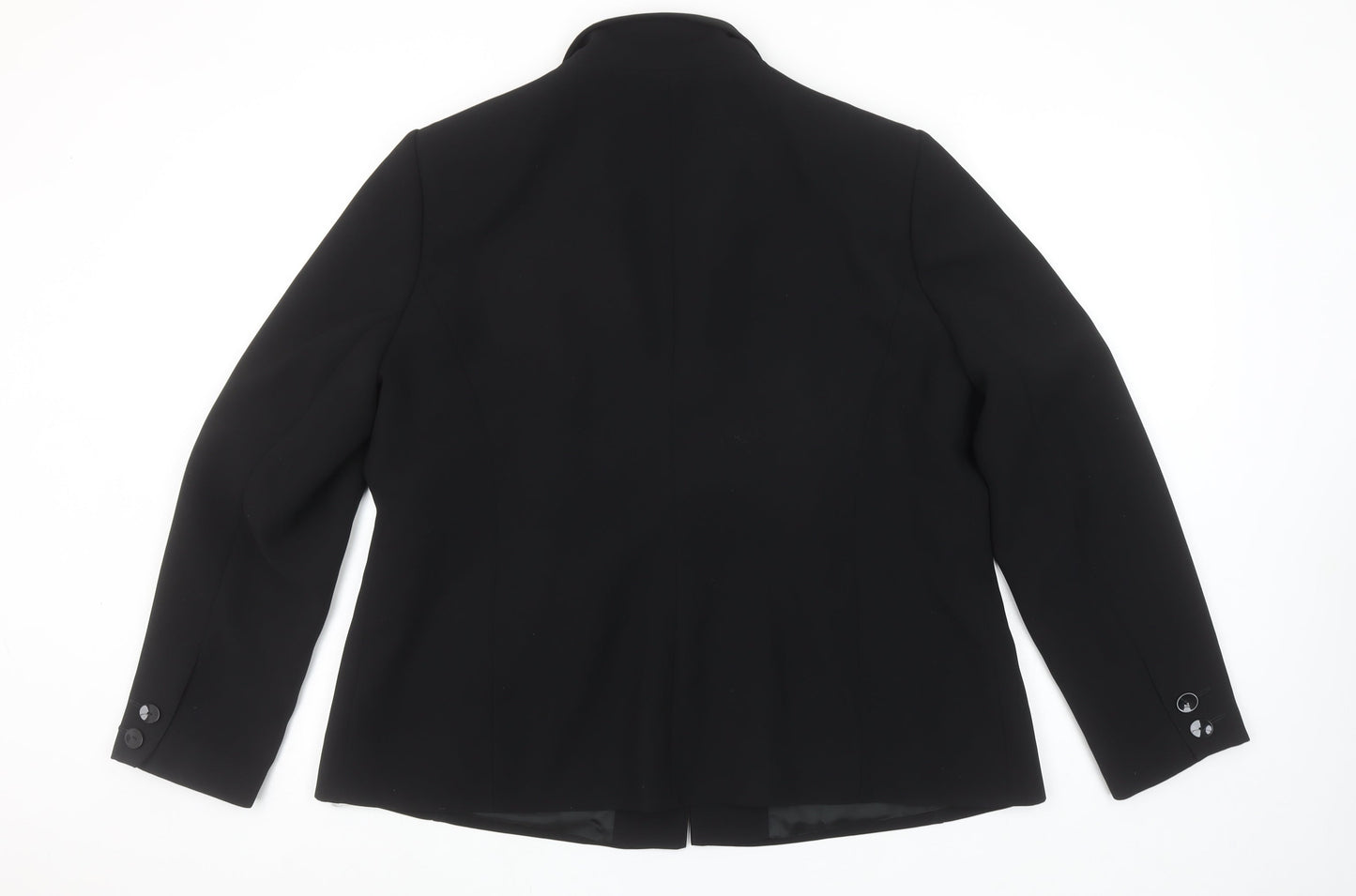 Berkertex Women Black Size 20 Single-Breasted Blazer Jacket