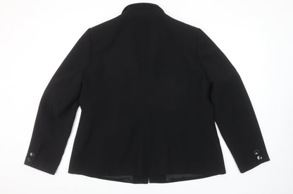 Berkertex Women Black Size 20 Single-Breasted Blazer Jacket