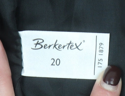 Berkertex Women Black Size 20 Single-Breasted Blazer Jacket