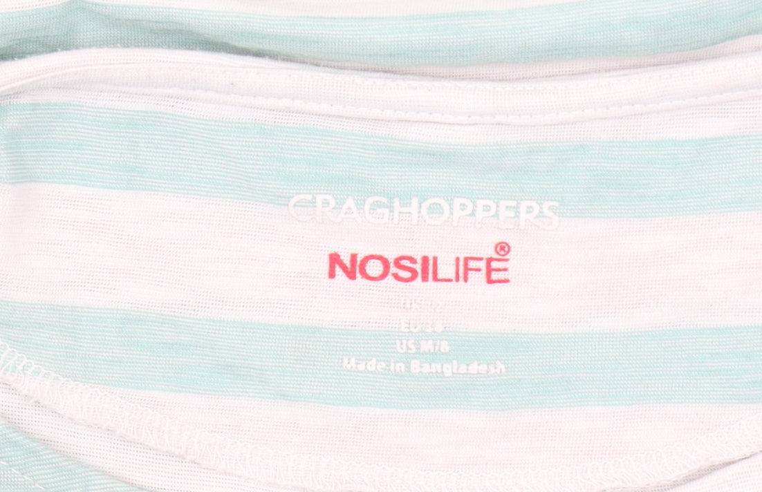 Craghoppers Women's Multicoloured Striped Long Sleeve T-Shirt Size 10