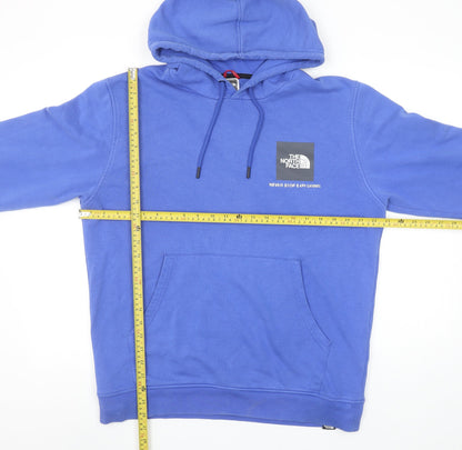 The North Face Men's Blue Pullover Hoodie Size L Outdoor Fleece
