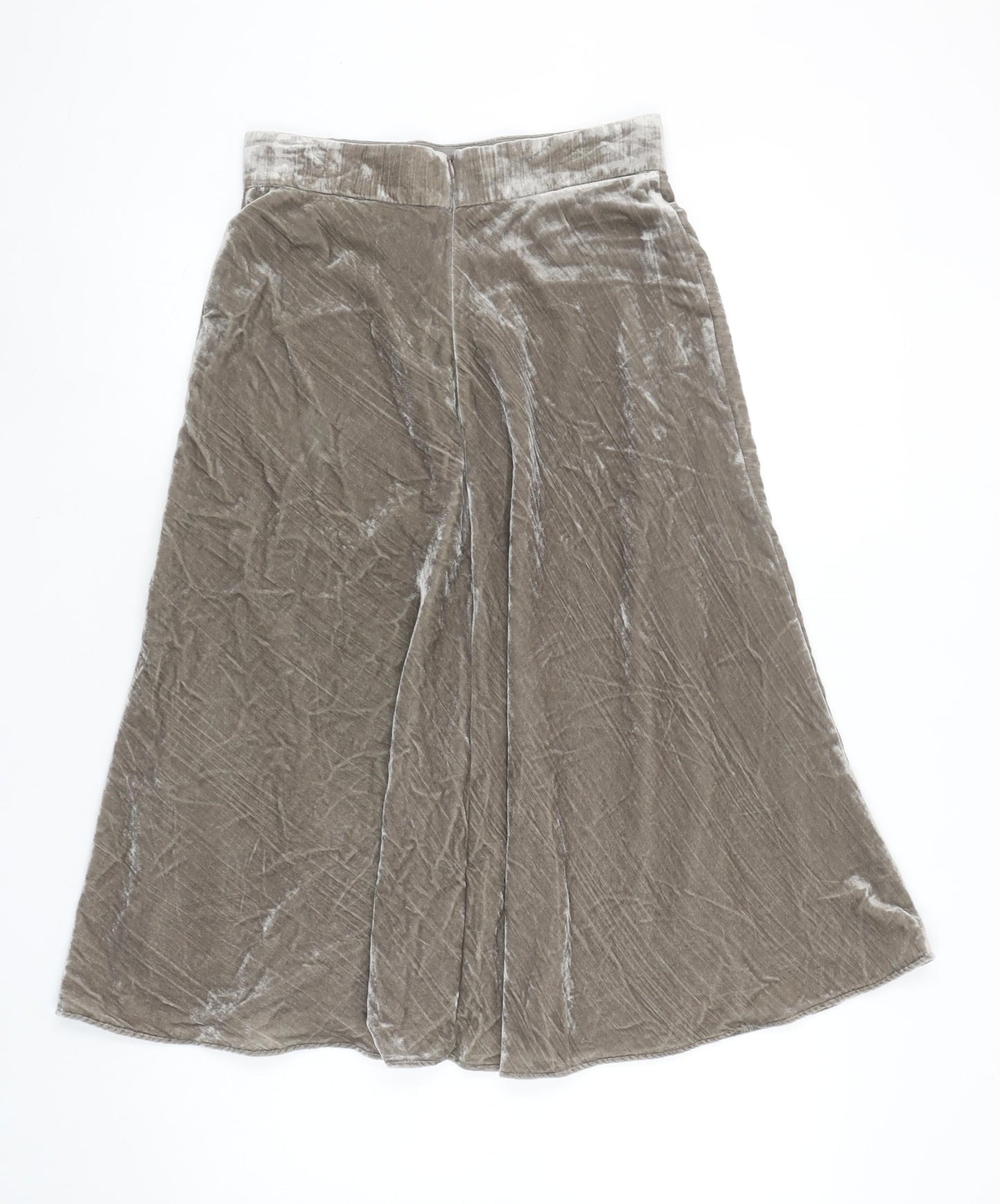 Marks and Spencer Women’s Beige Velvet A-Line Midi Skirt Size 8