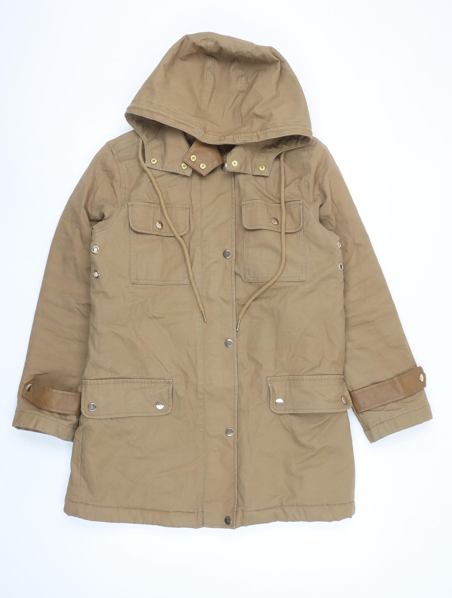 Womens UK Size 8 NEXT Beige Parka Coat