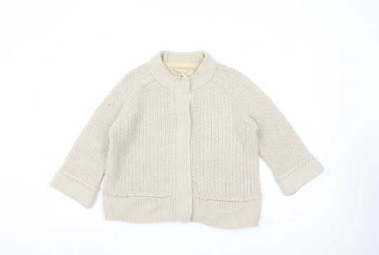 Womens UK Size 10 NEXT Beige Cardigan Jumper