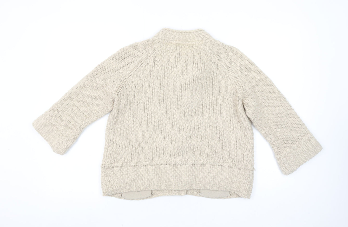 Womens UK Size 10 NEXT Beige Cardigan Jumper
