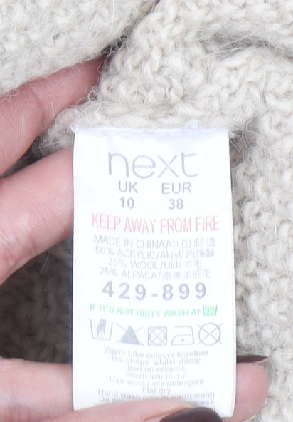 Womens UK Size 10 NEXT Beige Cardigan Jumper