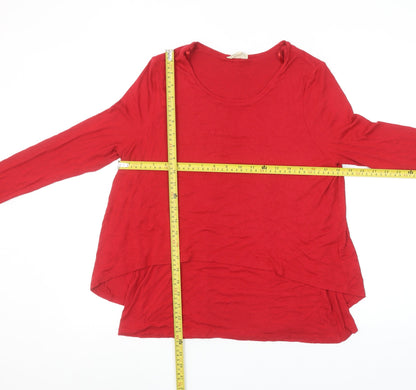 Womens UK Size 14 Phase Eight Red Basic Blouse
