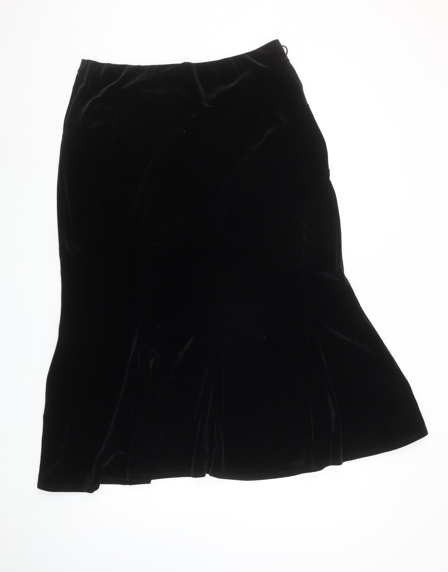 Principles Petite Black Velvet Midi Pencil Skirt Size 16