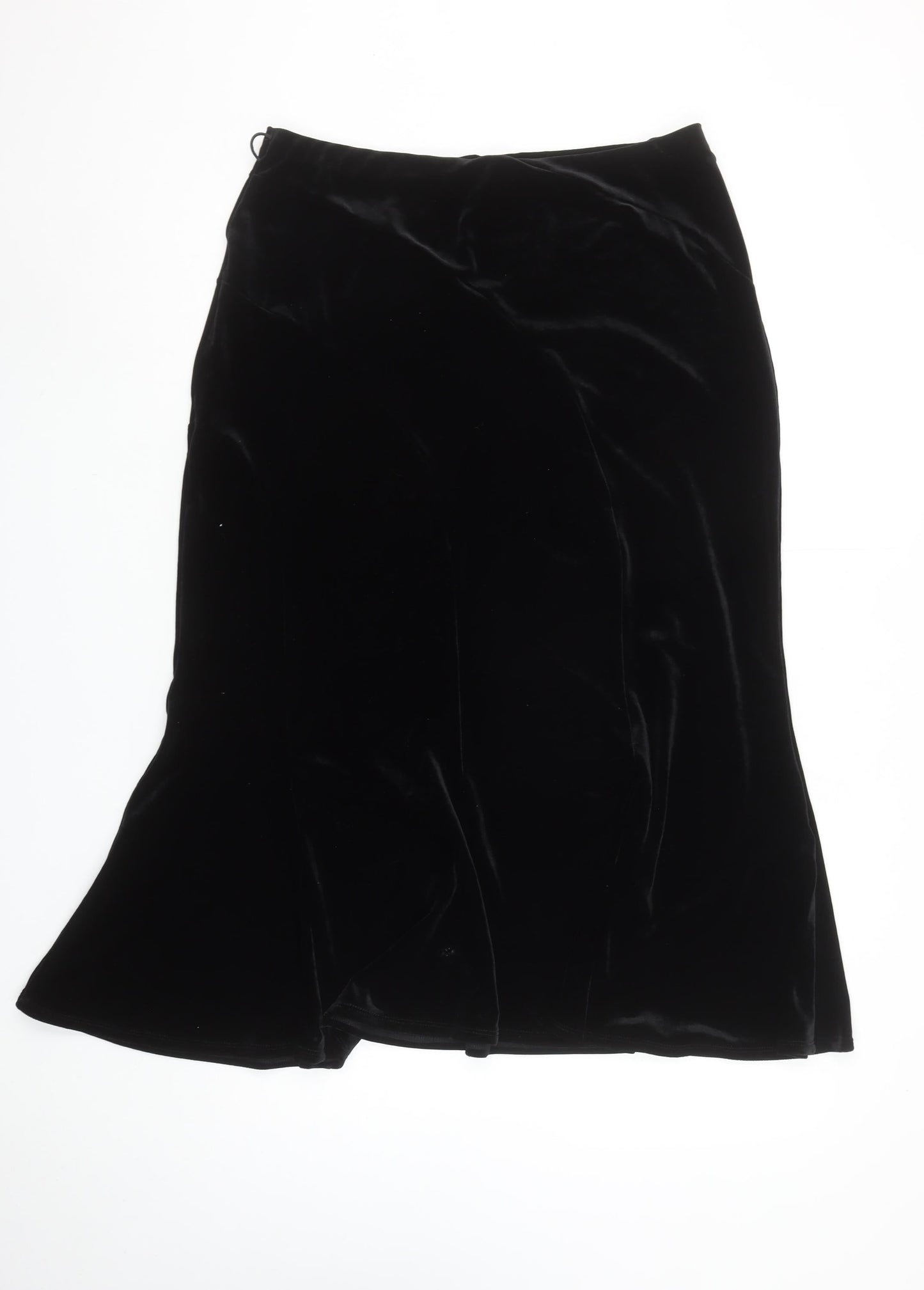 Principles Petite Black Velvet Midi Pencil Skirt Size 16