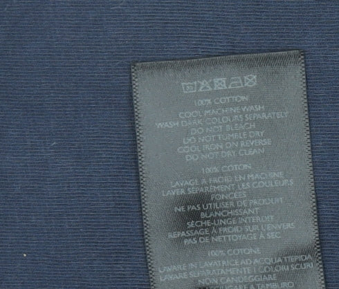 Pretty Green Men’s Blue Cotton Crew Neck T-Shirt Size S