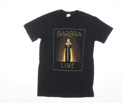 Womens UK Size S Gildan Black Basic T-Shirt