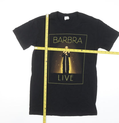 Womens UK Size S Gildan Black Basic T-Shirt