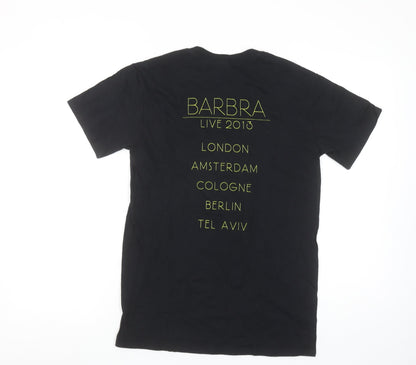 Womens UK Size S Gildan Black Basic T-Shirt