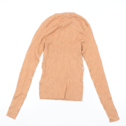 Womens UK Size XS Brave Soul Beige Pullover Jumper