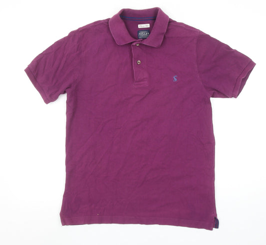 Joules Men's Purple Classic Fit Cotton Polo Shirt Size S