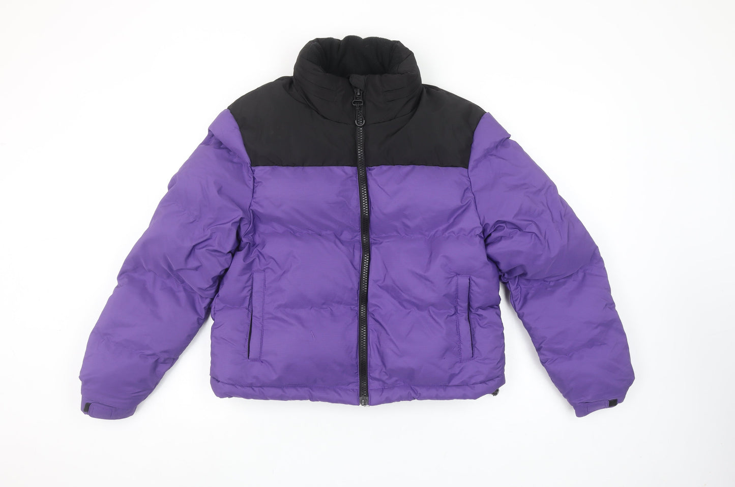 Primark Women Purple Puffer Jacket Small Insulated Winter Coat
