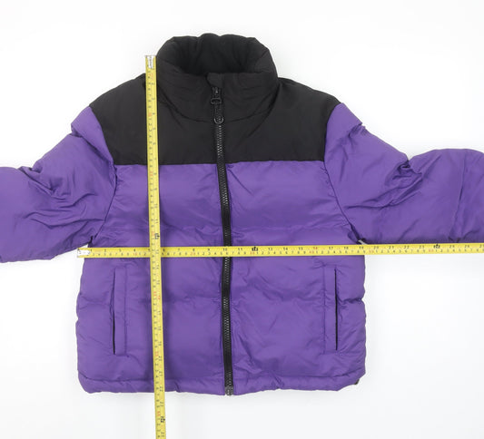 Primark Women Purple Puffer Jacket Small Insulated Winter Coat