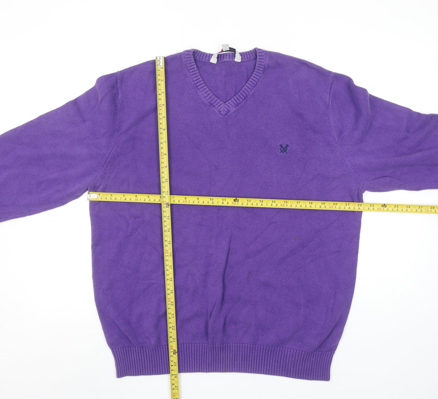 Mens UK Size L Crew Clothing Co. Purple Pullover Jumper