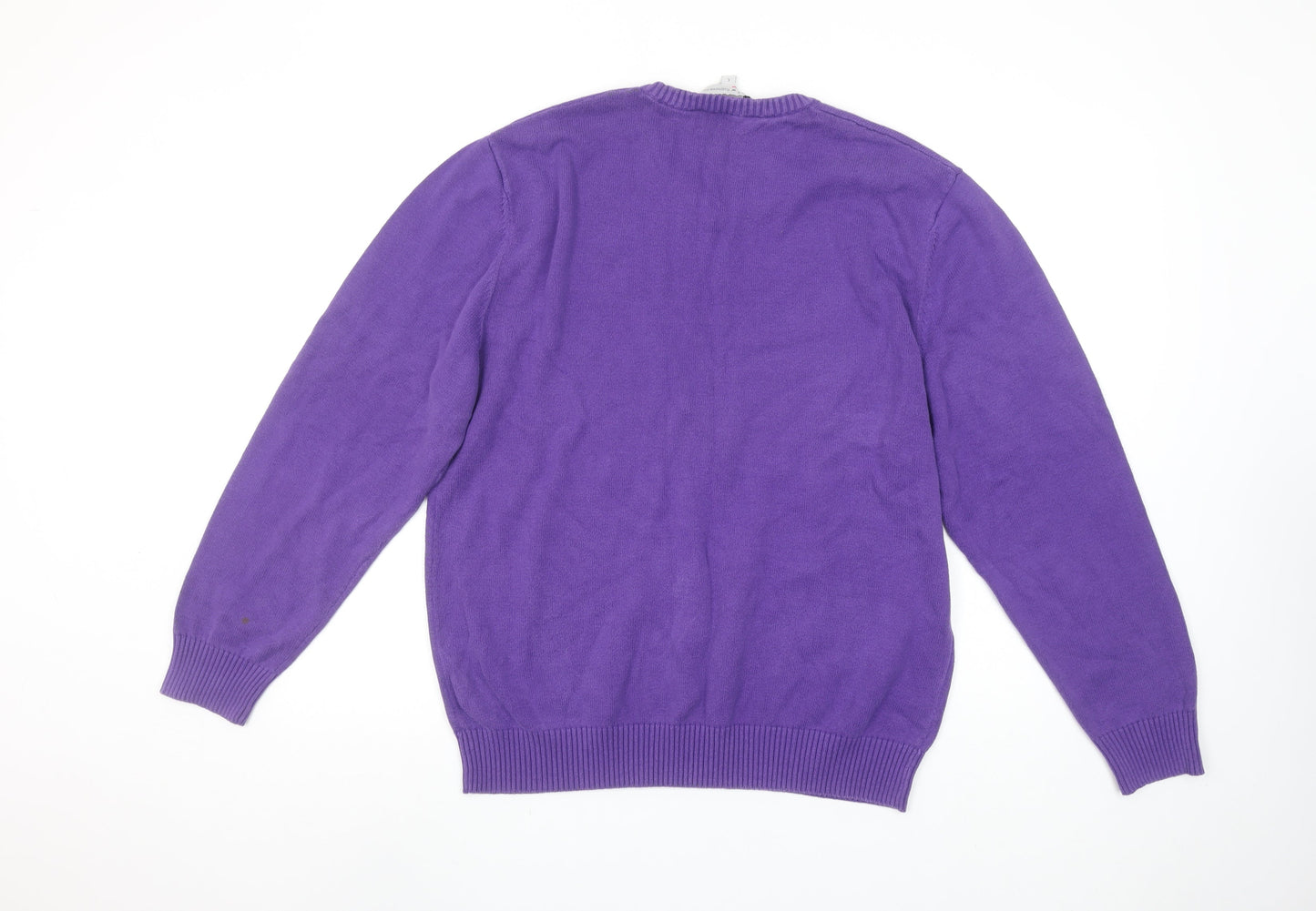 Mens UK Size L Crew Clothing Co. Purple Pullover Jumper
