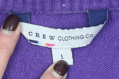 Mens UK Size L Crew Clothing Co. Purple Pullover Jumper